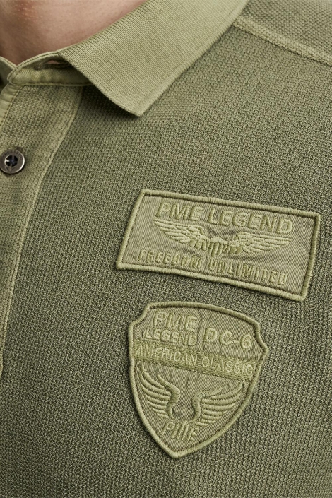 PME legend long sleeve polo structured pique